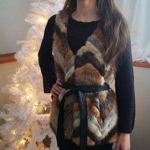 REFUGE Chevron Fur Vest ☃️